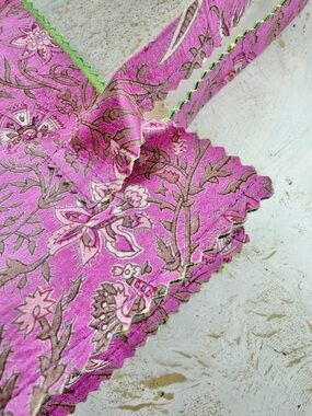 Sarah Shaw Los Angeles Pink Brocade Tote Y2K Style Floral Metallic Shoulder Bag